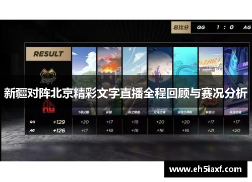 新疆对阵北京精彩文字直播全程回顾与赛况分析
